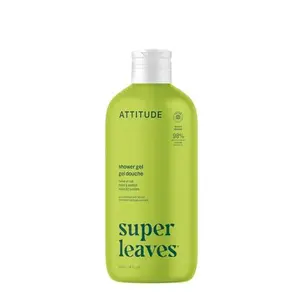 ATTITUDE Body Wash, EWG Verified Shower Gel, Dermatologically Tested, Plant and Mineral-Based, Vegan Personal Care Products, Pear & Amber Scent, 16 Fl Oz
