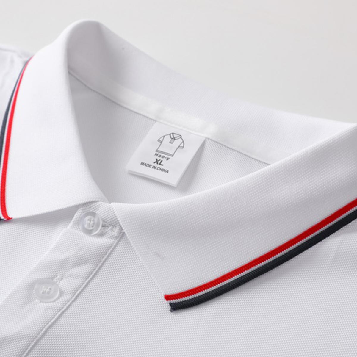 2 men's short-sleeved polo shirts with contrasting stripes make ideal work clothes for casual everyday wear and a great gift option for men's formal shirts.