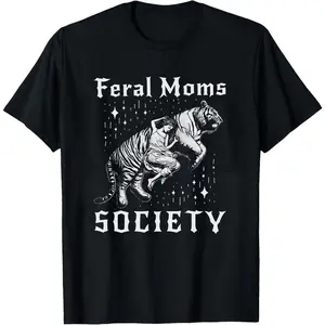 Feral Moms Society Tee: Badass Gothic Mom Shirt