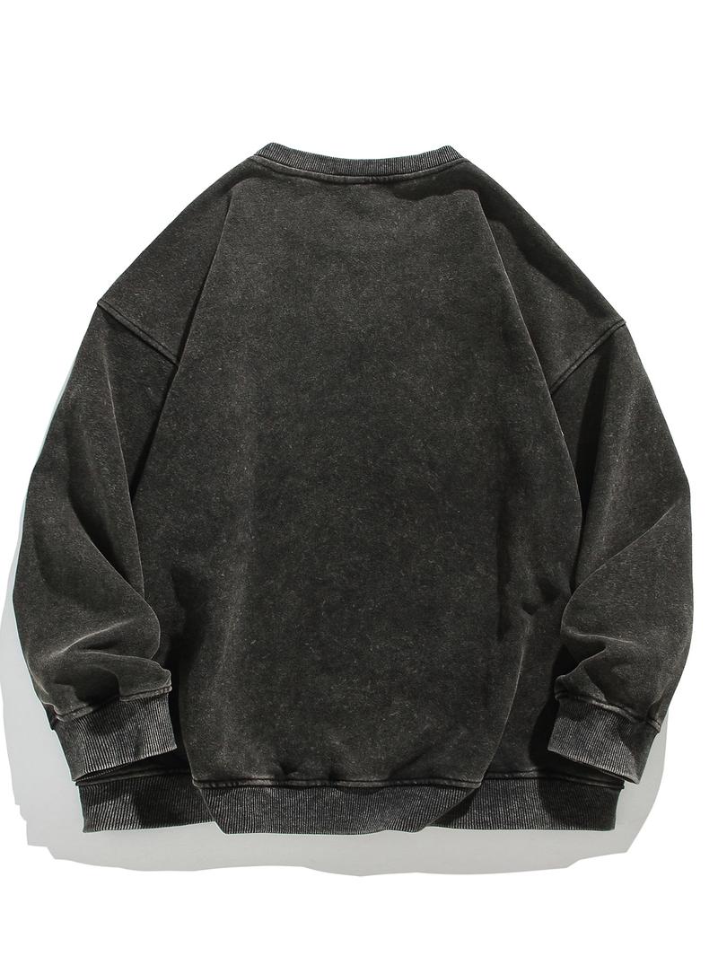 Men's Regular Fit Plain Crewneck Sweatshirt Long Sleeve Pullover Warm Comfortable Ribbed Classic Top Casual Long Sleeve for Fall Winter Menswear