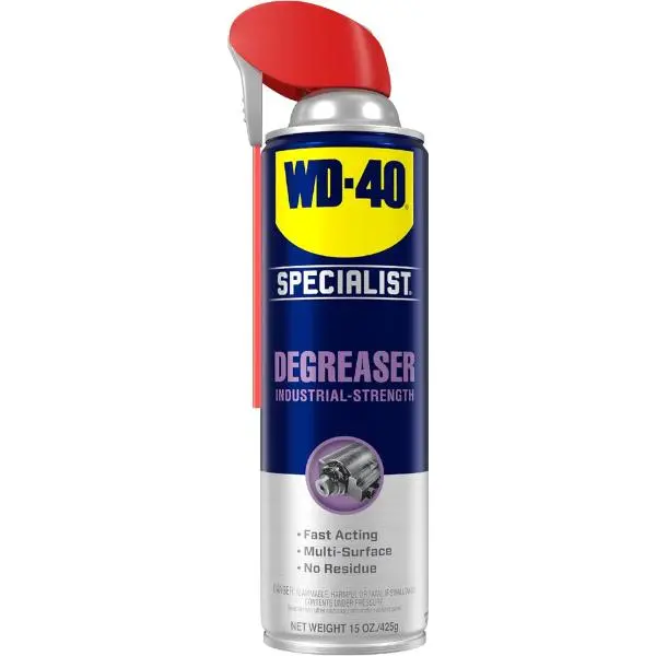 WD-40 SPECIALIST 15 oz. Degreaser, Industrial-Strength Fast Acting Formula with Smart Straw