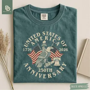 Comfort Colors USA 250th Anniversary  Shirt, USA Flag Vintage T-Shirt, Usa 250th anniversary Independence Day Tee, 4th of July Patriotic Gift