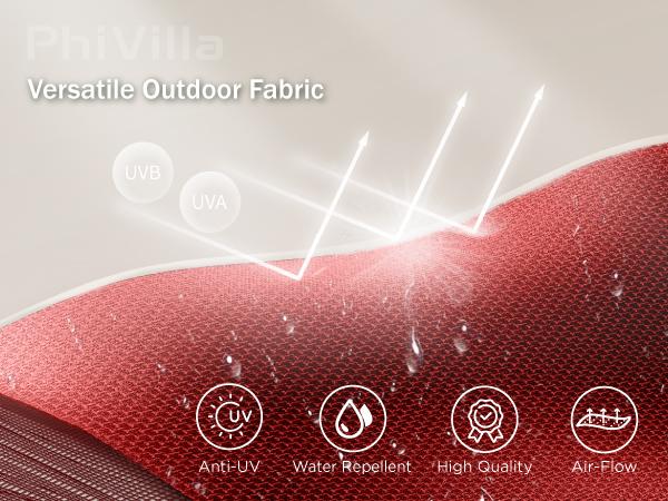 PHI VILLA Double-Sided Outdoor Patio Umbrella 15 ft Large with Crank, Steel Pole Metal Frame Includes Base, Easy to Clean, Sunshade Canopy, Ideal Gift for Home