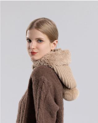 Winter & Autumn Knitted Scarf-Hat Combo: Fleece-Lined, Thickened Warm Wool Hat with Face Cover for Outdoor Cycling, Windproof Ski Mask, Cold-Weather Face Shield, Winter Scarf Hat for Outdoor Sports Protection