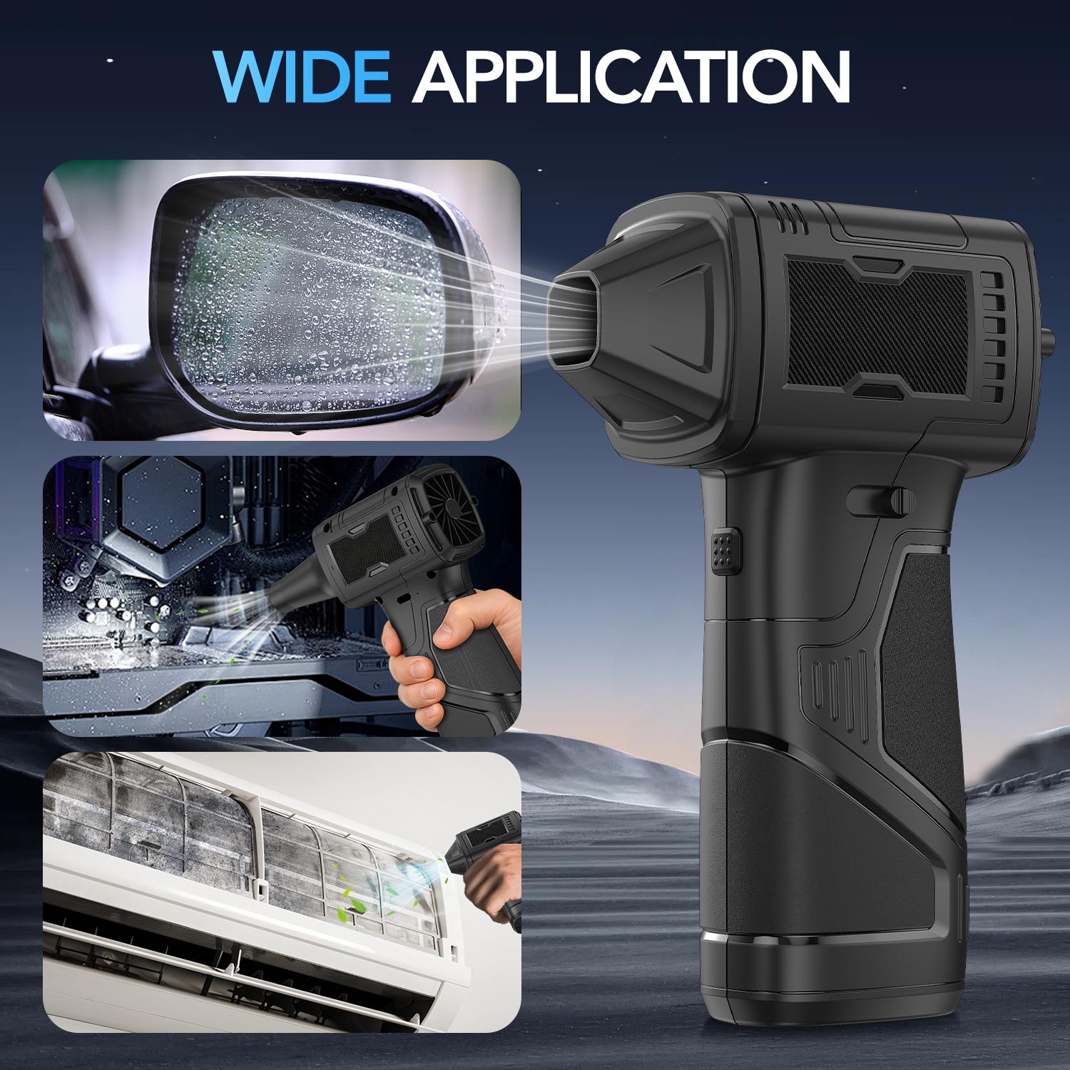 Compresssed Air duster Cordless Leaf Blower Violent Turbo Fan,USB Rechargeable Handheld Cooling Turbo,Portable Waist Fan