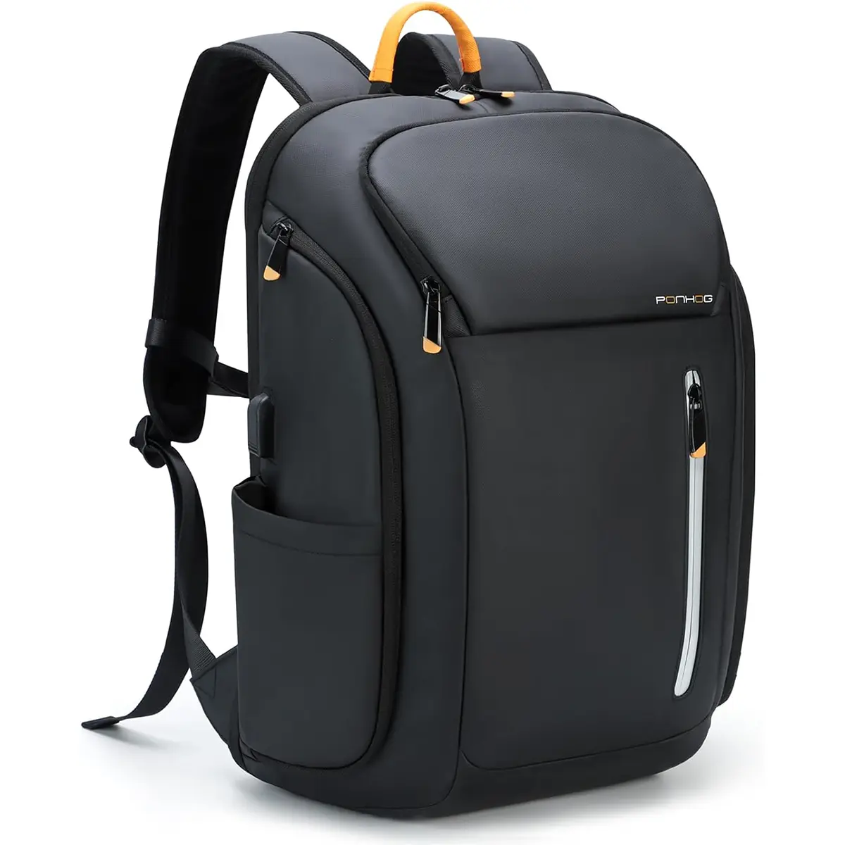 Men's Durable Water Resistant Travel Backpack, 30L Nylon Tech Laptop Bag with Adjustable Shoulder Strap, USB Charging Port, Anti-Theft Pocket, 17.3in Laptop Compartment, Business & Travel Use, Travel Backpacks, Laptop Compartment Backpack