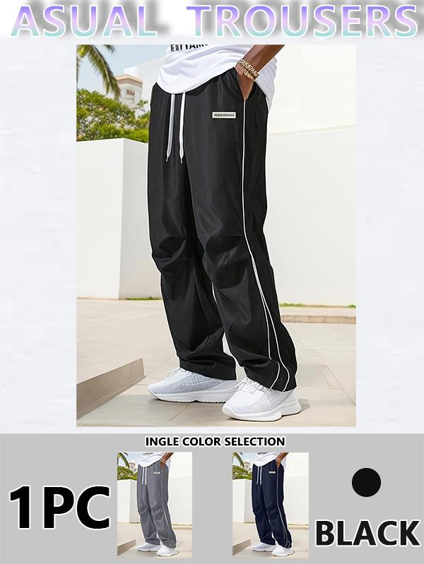 Loose Sports Pants Men's Trousers Grey Side Stripeswith Gold Accent Stripe Comfortable DesignAthleisure Style Bottoms Athletic Bottoms Gymwear Halloween Gifts