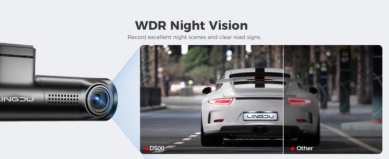 LINGDU D500 Dash Cam Front, 4K Front Dash Cam for Car, WiFi Dashcam with Night Vision, 0.96" LCD Display Car Camera, GPS, Parking Mode, Loop Recording car driving recorder