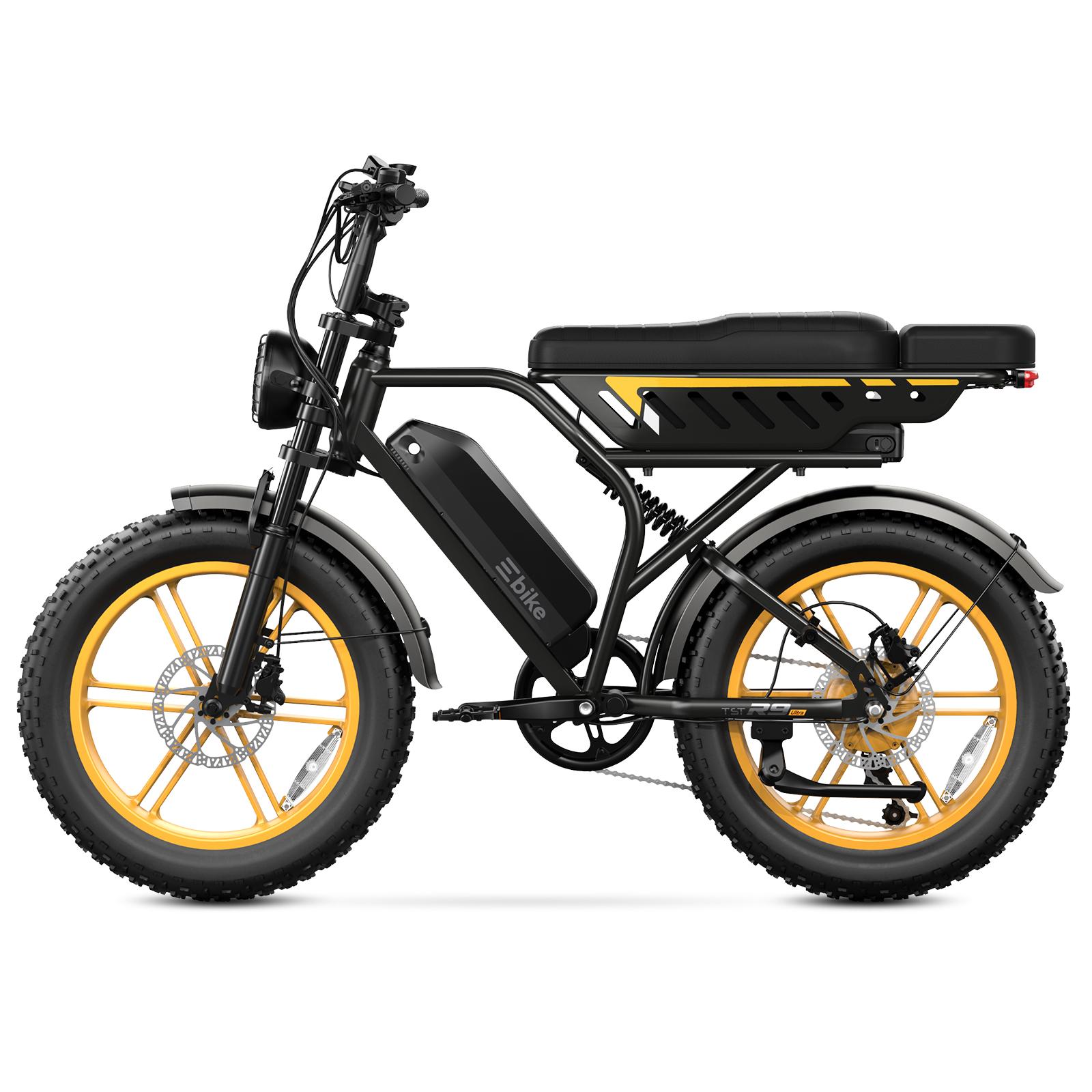 R9 Electric Bike 1500W Dual Battery | Up to 120 Miles Range | 20"x4.0 Fat Tires | 7-Speed, LCD Display, Front Suspension | Adult Ebike R9 Electric Bike 1500W Dual Battery | Up to 120 Miles Range | 20"x4.0 Fat Tires | 7-Speed, LCD Display, Front Suspension | Adult Ebike