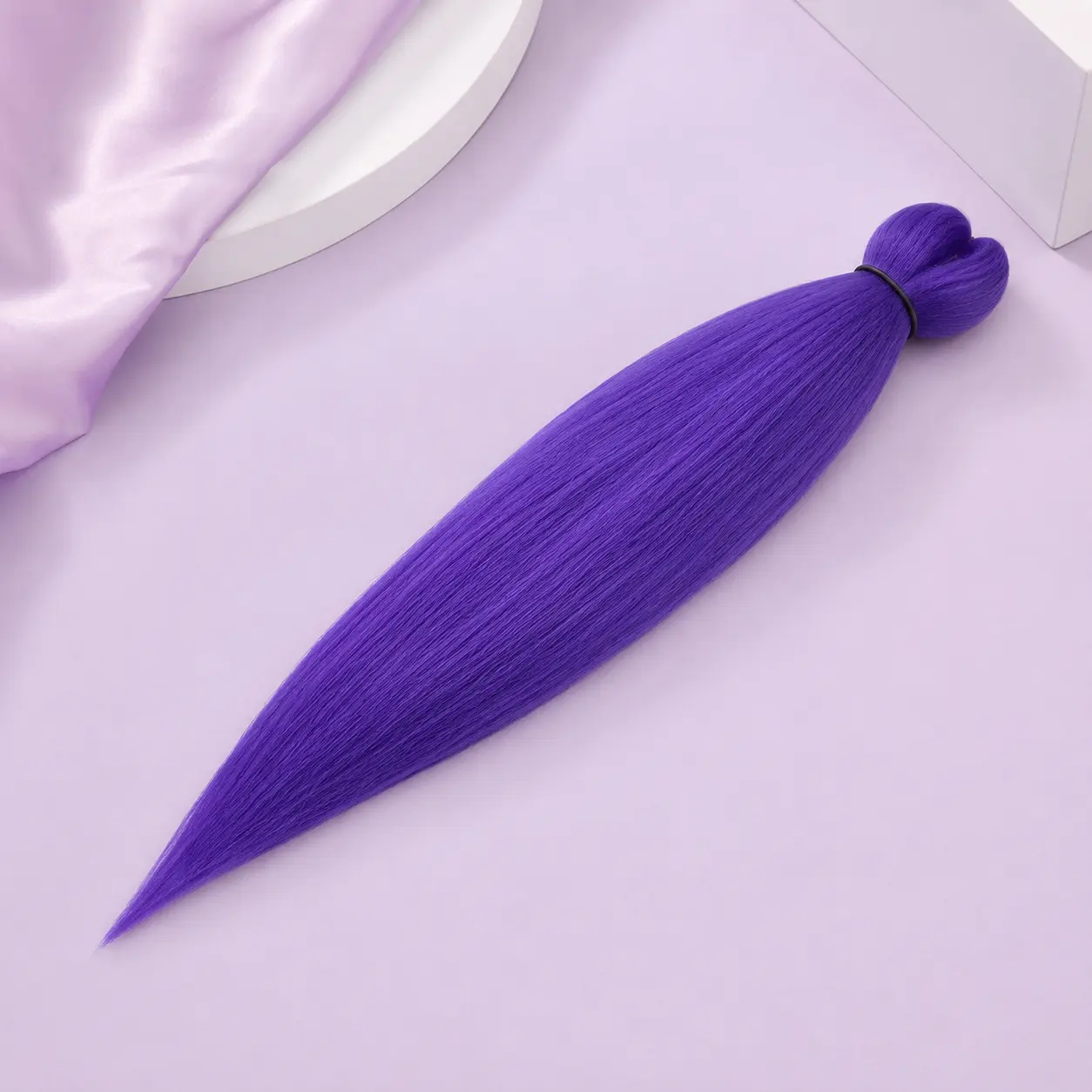 Pre Stretched Purple Braiding Hair Extensions - 26 Inch for Braids, Stage Party, Halloween Costume & Cosplay