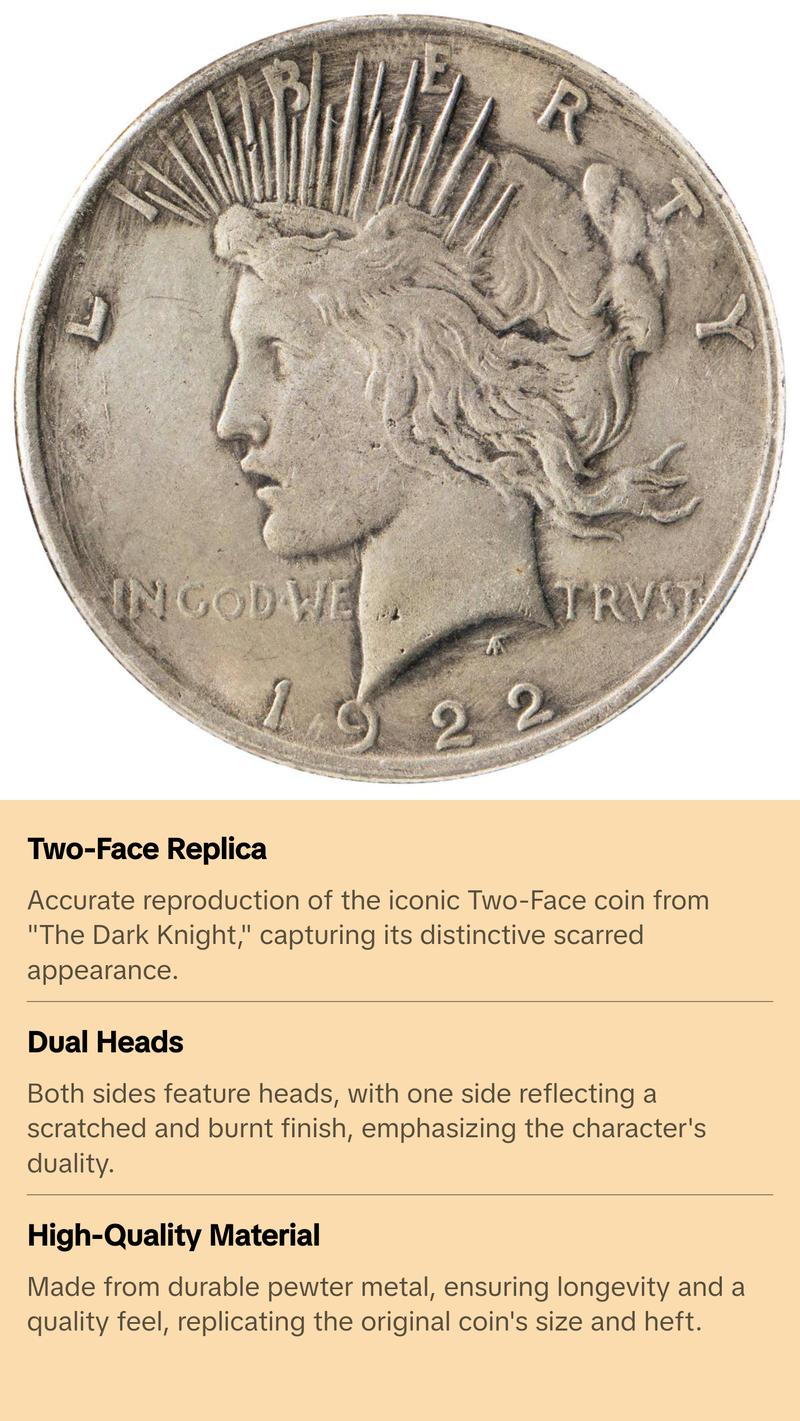 Harvey Dent Two Face Coin