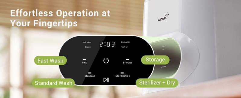 Bottle Washer Pro - All-in-One Machine for Easy Cleaning - Sterilizer & Dryer for Baby Bottles, Pump Parts & Sippy Cups