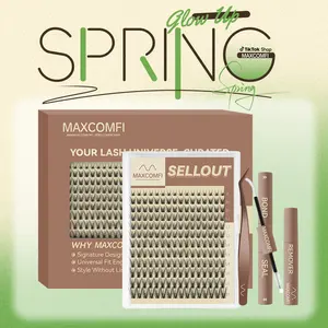 Puppy Lashes Sellout | MaxComfi Comfortable Lashes Long-Lasting, Waterproof&Super Soft & Thin Band |  Flaunt Flora styleWaterproof Long-Lasting Natural Daily Volume Style Beginner-Friendly DIY Lashes for Flawless Voluminous Look Trendy Must-Have Clusters