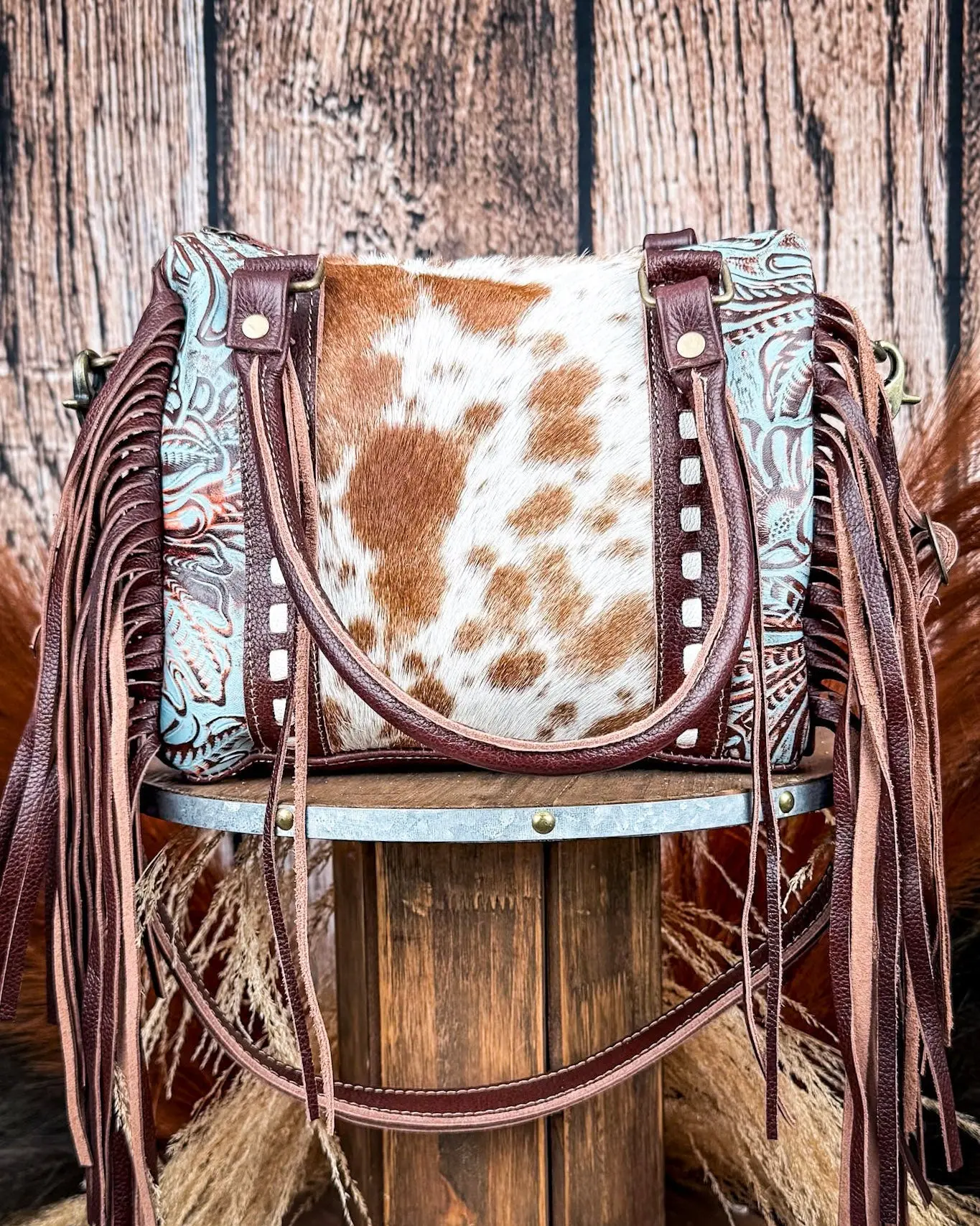 Myra Bag Maia Concealed Carry - Stylish Fringe Leather Crossbody Hand Shoulder Bag for Women