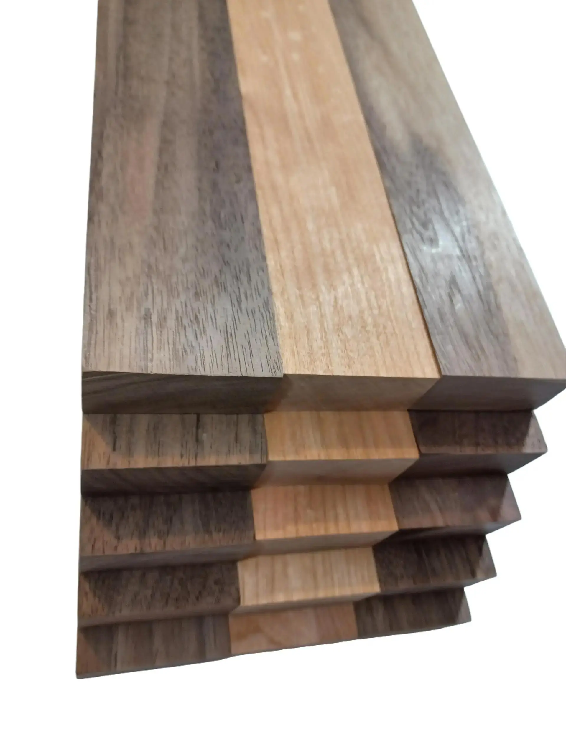 Kiln-Dried Black Walnut and Cherry Craft Wood Boards (12" x 2" x 3/4" +/-1/16 of an inch)