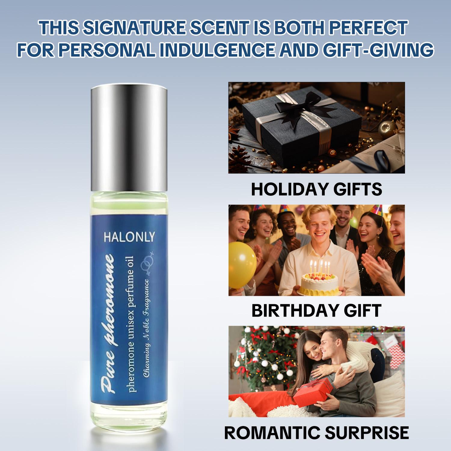 （Halonly）： Roll-On Pheromone Perfume Oil for Women, Natural Essential Oil Infused Long-Lasting Fragrance, Travel-Size Aroma with Italian Pheromones, Clean Beauty Fragrance for Daily & Social Moments
