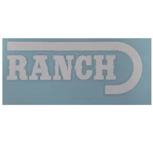 Lazy J Ranch White Vinyl Truck Decal