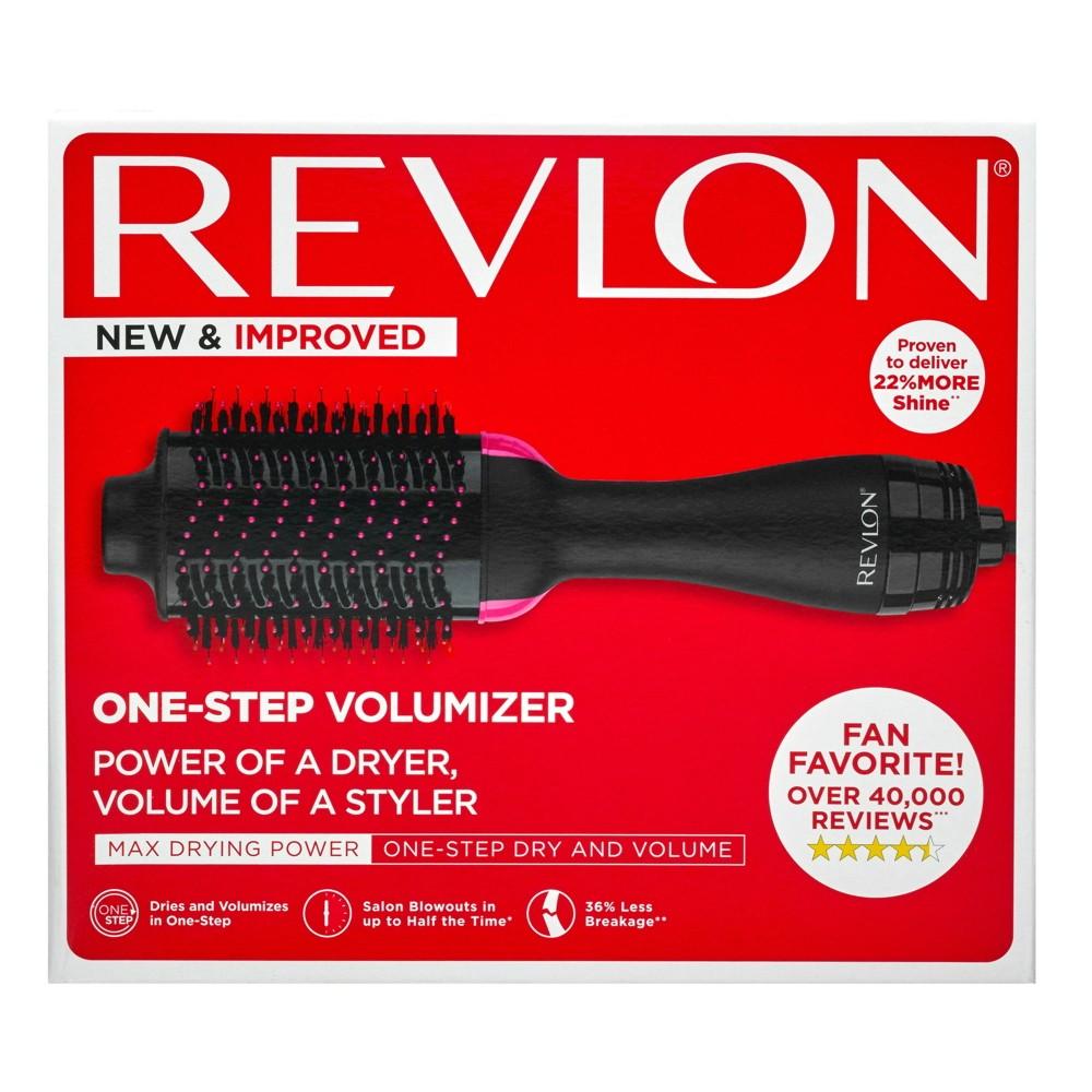 REVLON One-Step Ceramic Hair Dryer & Volumizer Hot Air Brush with Unique Non-Detachable Oval Brush Design, 3 Heat/Speed Settings and Cool Option for Styling Flexibility