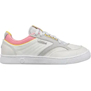K-Swiss Womens Ambassador Elite Lace Up Sneakers Shoes Casual - White