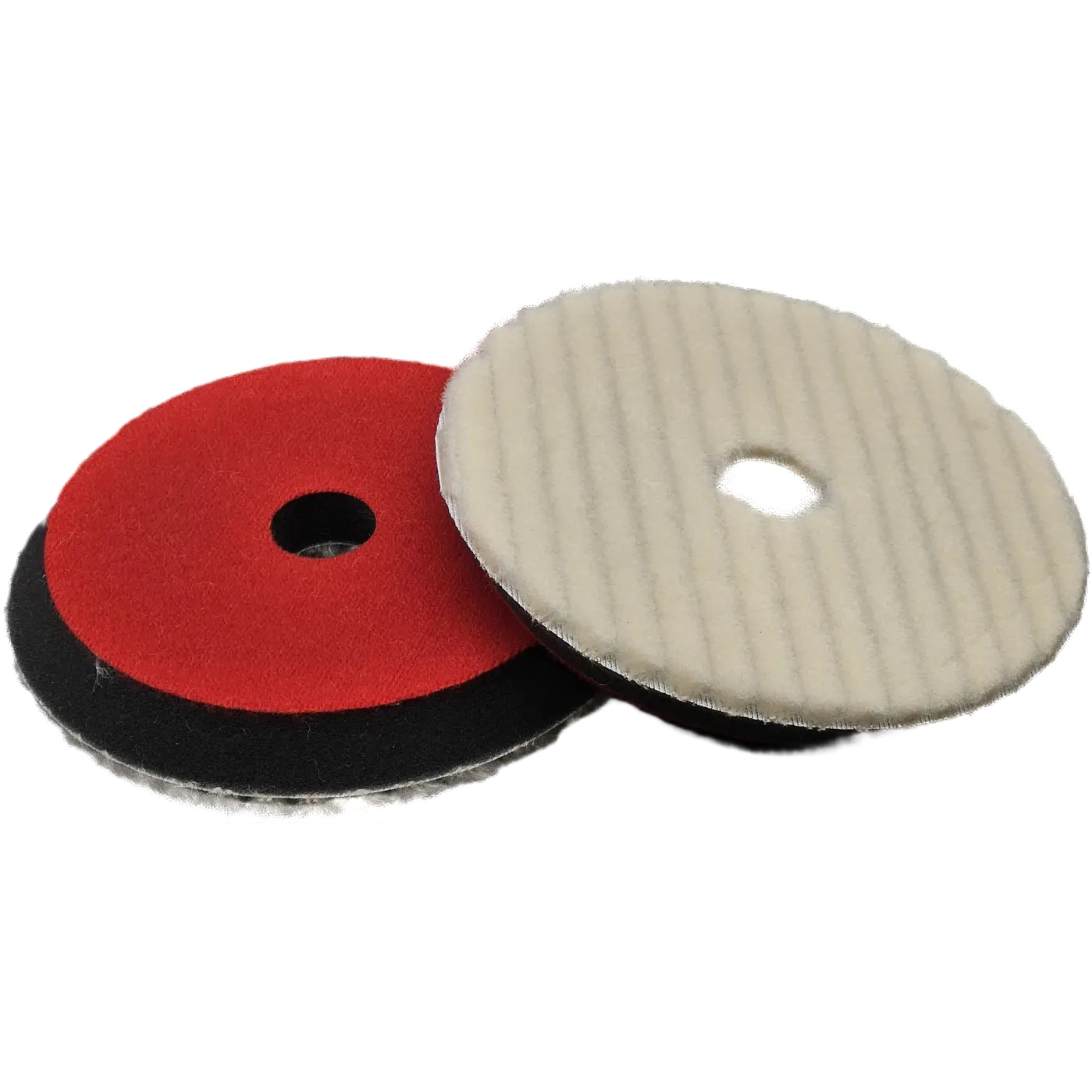 6" Cut Wool Pad with Foam, Dual Action Polisher Accessory for Polishing Metal Surfaces