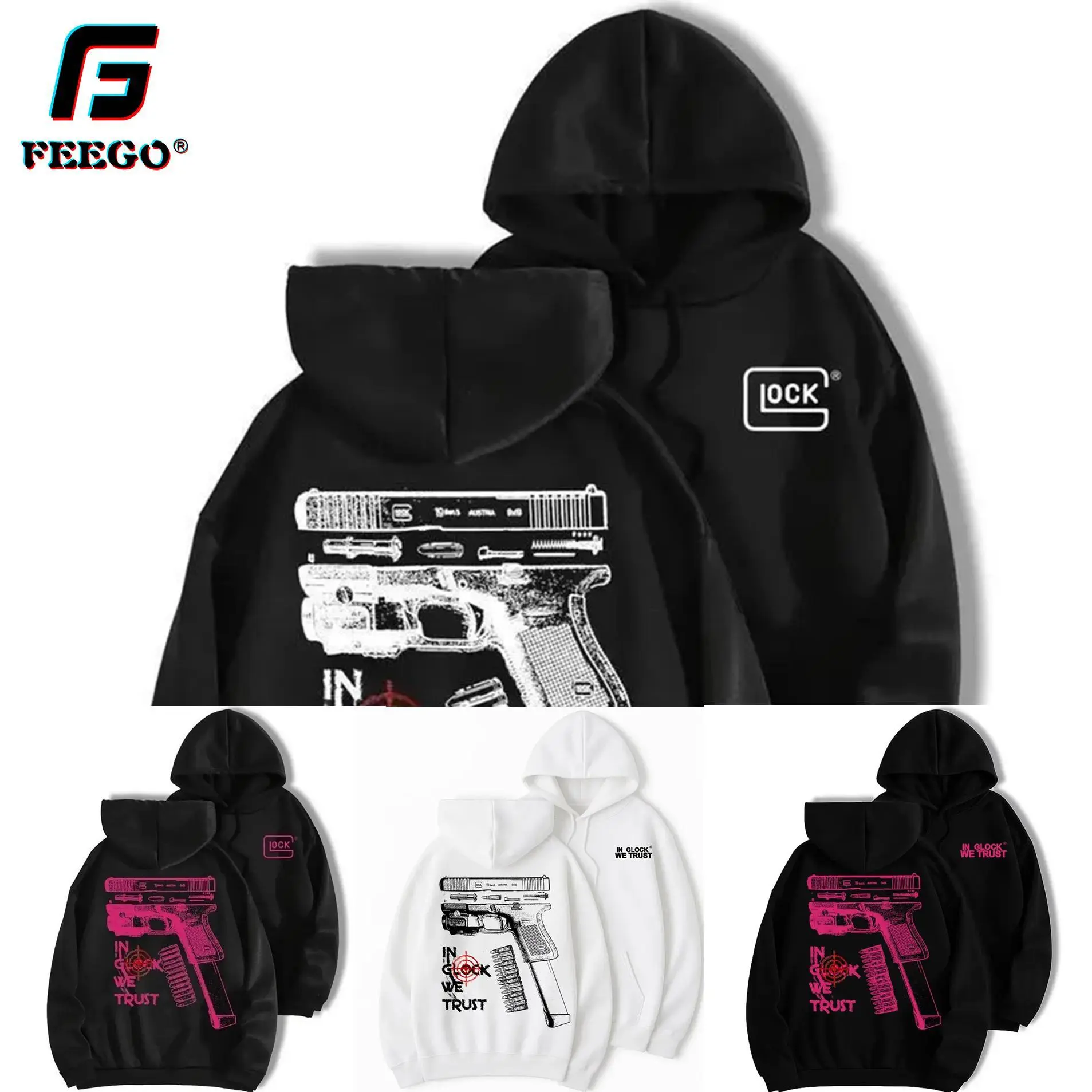 IN CLOCK WE TRUST HOODIE,Design Graphic Pink hunting Hoodie Full Color ,for men and women,Gift Hunting Hoodie