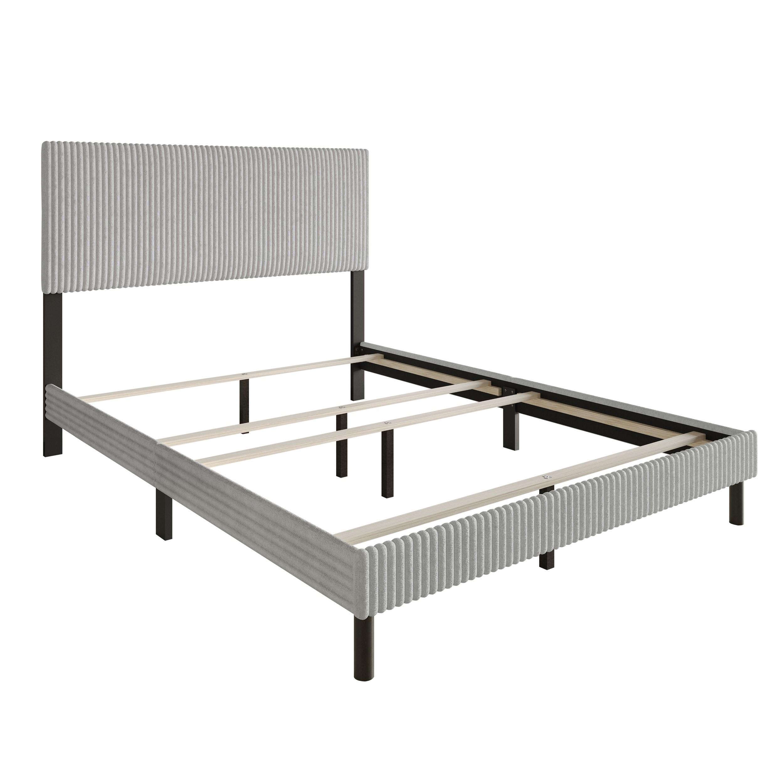 Favorer Osceola Upholstered Panel Bed, Box Spring Require, Comfortable and Stylish Design - Available in Multiple Sizes