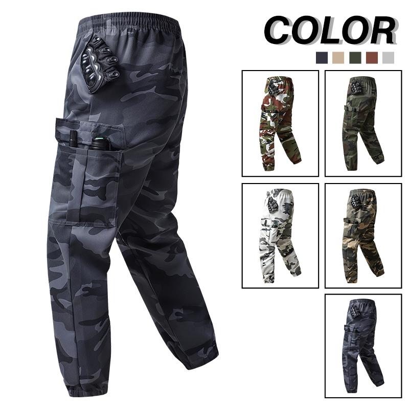 2026 Camouflage Cargo Workwear Jogger Pants with Large Pockets for Casual Outdoor Sports Versatile Design in Five Colors