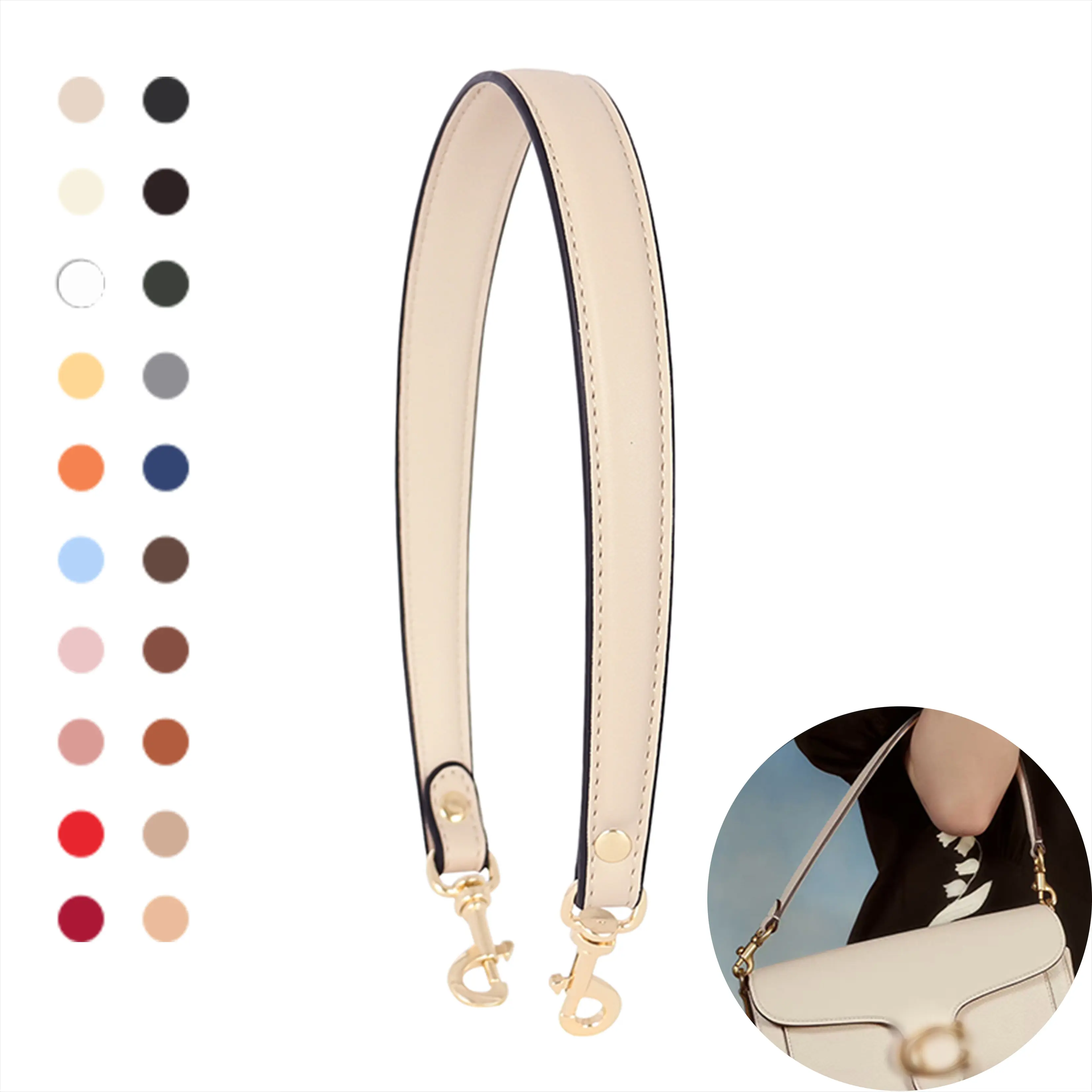 High Quality 2.5CM Wide leather bag strap replacement,Shoulder Strap Accessories,handbag strap