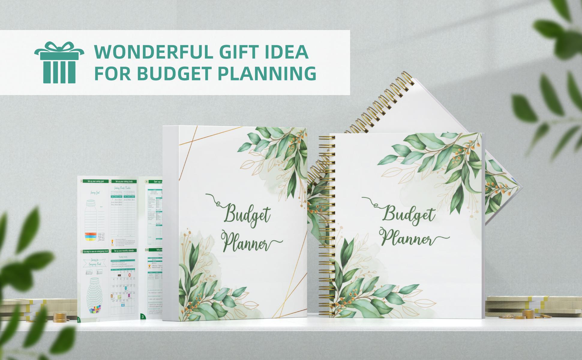 SOLIGT 8.5 x 11 inches Large Budget Planner and Monthly Bill Organizer Premium Hardcover Budget Book with 12 Pockets for Savings Debt Expense Tracking Budget Tracker with Stickers Financial Journal