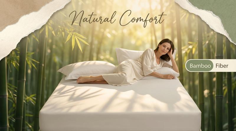 Cosybay Fitted Sheet Set 2pcs/3pcs, Cooling Twin/Full/Queen/King Fitted Sheet Set, Organic Satin Derived from Bed Sheet Set,Breathable, Extra Deep Pocket Up to 16", Hotel Luxury Silky Bedding for Hot Sleepers, mattress top cover pillowcase,Chrsitmas