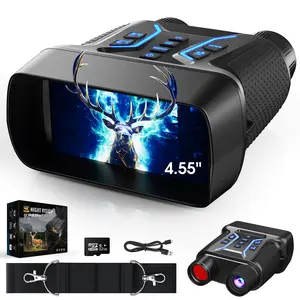 4K Night Vision Binoculars for Adults,Night Vision Goggles for Helmet(1312FT),8X Digital Zoom,7-Level Infrared Adjustment for Camping,32GB Card for Videos