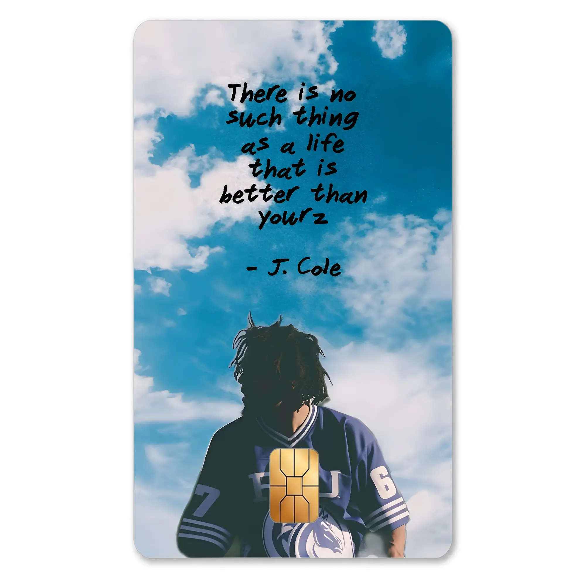 J.Cole Music Inspired Card Sticker, Rap Fan Wallet Decal, Hip Hop Album Style Vinyl Cover, Artist Merch Accessory, Unique Gift for Rap and R&B Lovers