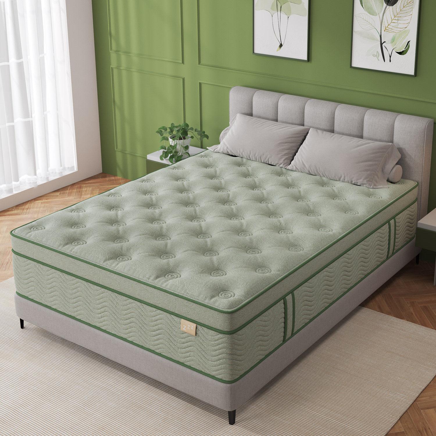 12/14 Inch Gel Memory Foam Mattress Hybrid Pocket Spring Twin Full Queen King Bed Mattress In A Box, Euro Top Medium Firm For Back & Lumbar Support, Individual Pocket Spring Bed For Motion Isolation & Fiberglass Free