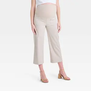 Over Belly High-Rise Wide Leg Maternity Pull-On Pants - Isabel Maternity by Ingrid & Isabel