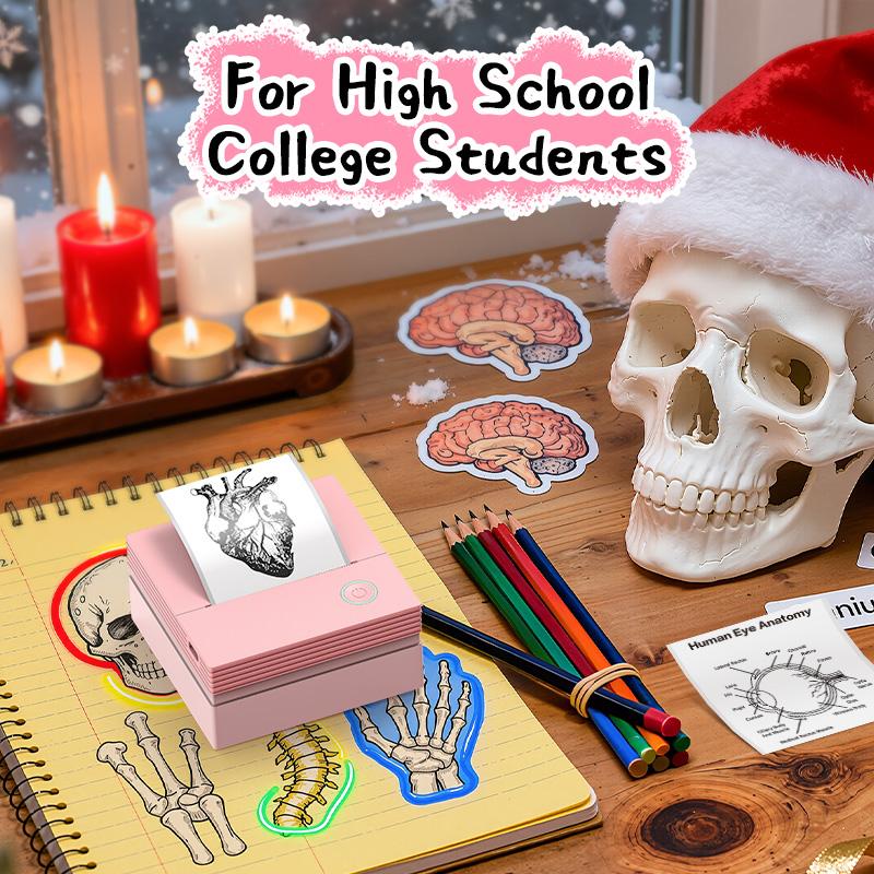 Mini Sticker Printer-2 Inch Bluetooth Thermal Pocket Printer, PM290 Inkless Portable Printer for Study Notes, AI Printer, Photos, Journals, Memos, Lists,Sticky Label, Ideal Gift for Valentine's Day, TikTokShopBlackFriday