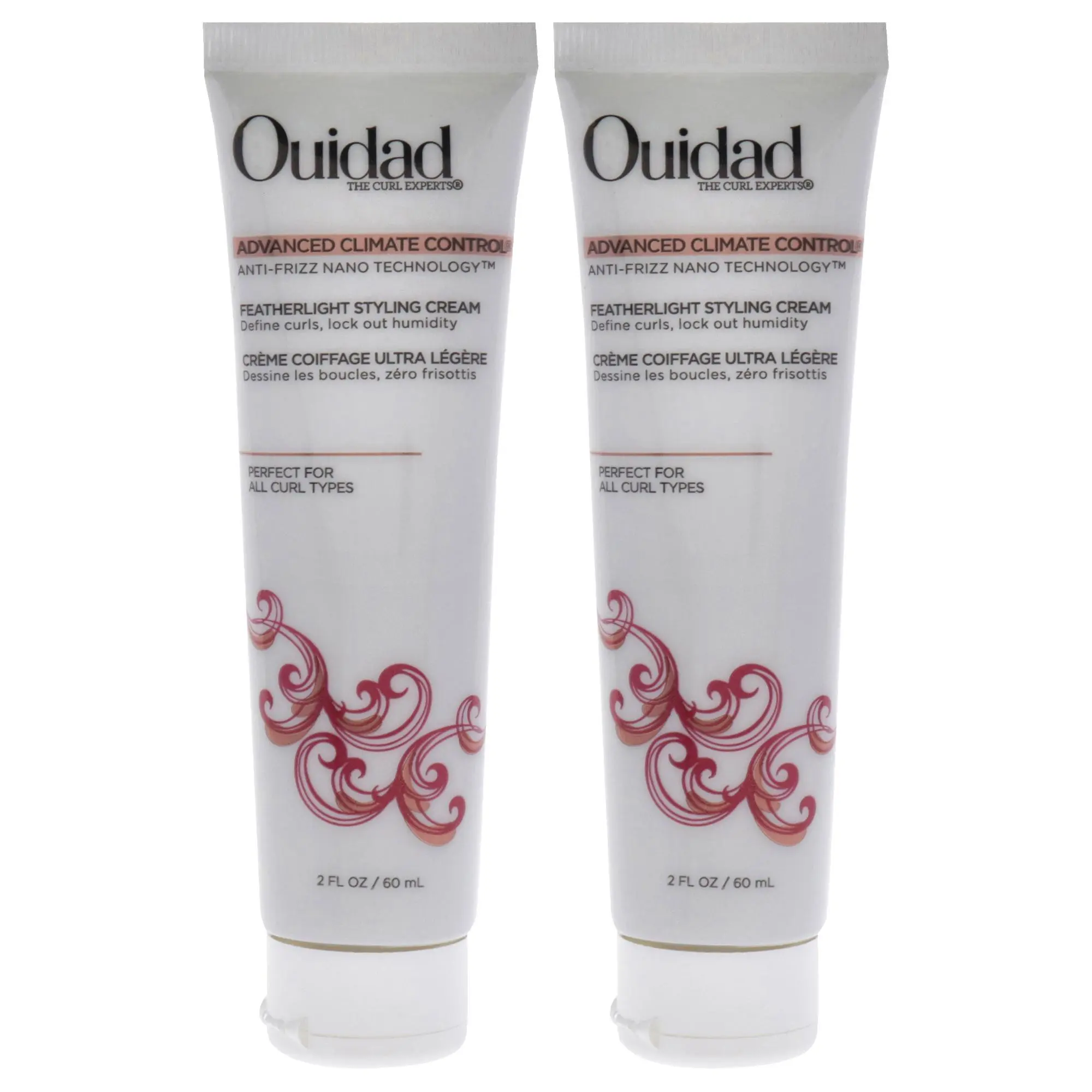 Advanced Climate Control Featherlight Styling Cream by Ouidad for Unisex - 2 oz Cream - Pack of 2