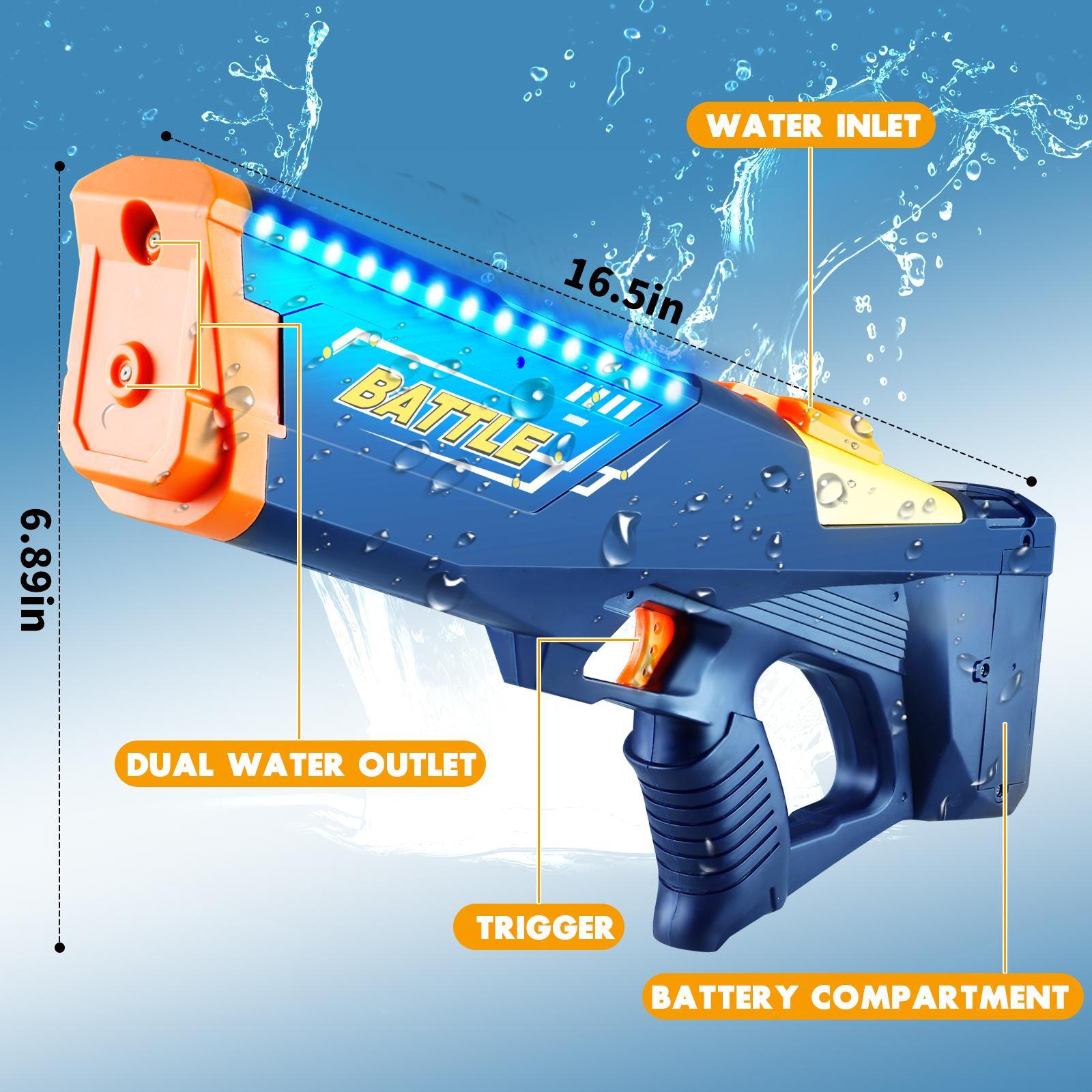 Electric Water Cannon Toy – Automatic Rechargeable Spray Blaster for Kids & Adults, Waterproof Pool Water Sprayer for Summer Fun