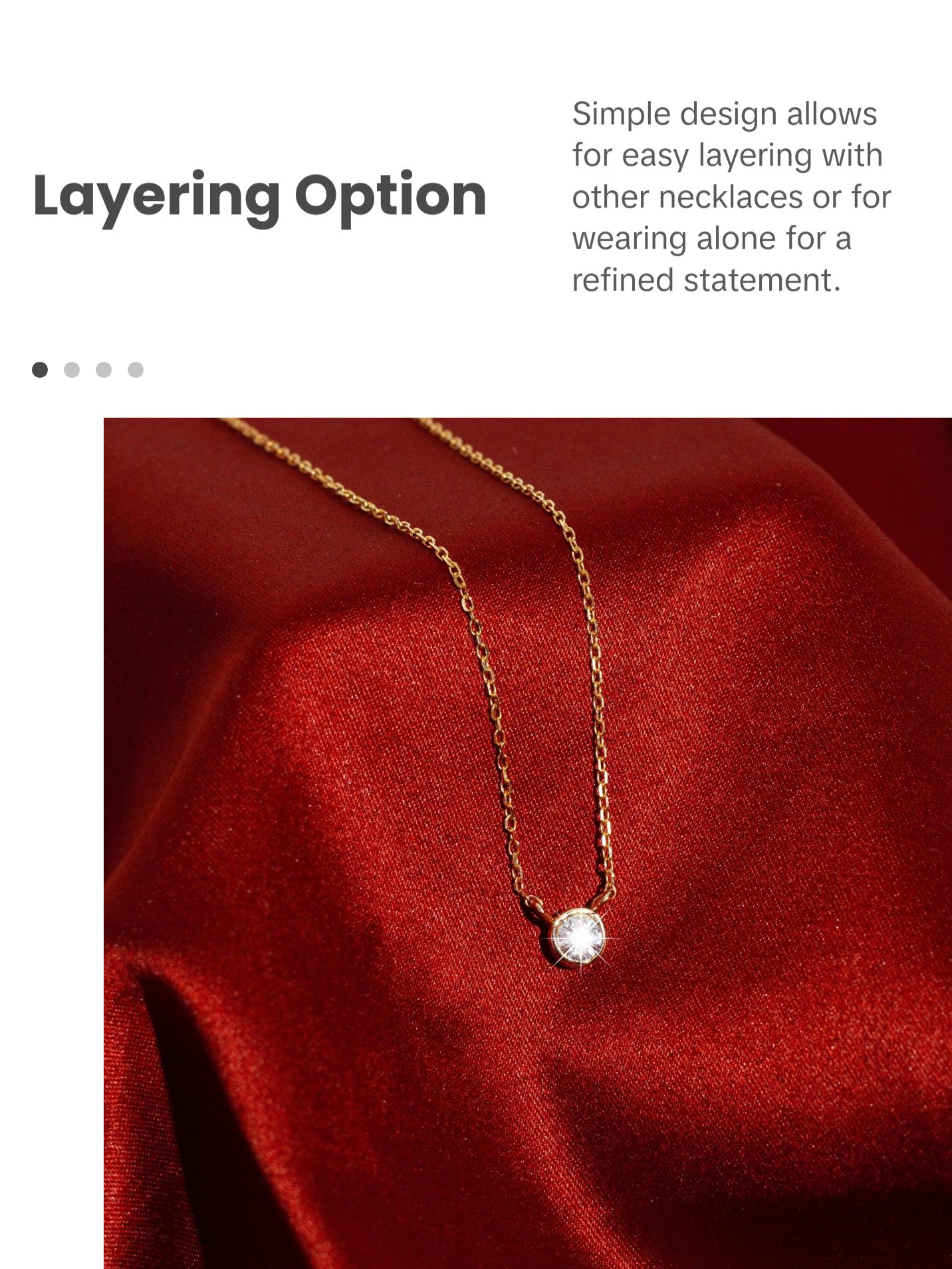 Shine On - CZ Bezel-Set Solitaire Necklace