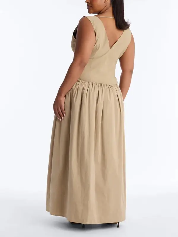 Everly Drop Waist Button Up Maxi Dress - Taupe - TikTok Shop Everly Drop Waist Button Up Maxi Dress - Taupe - TikTok Shop