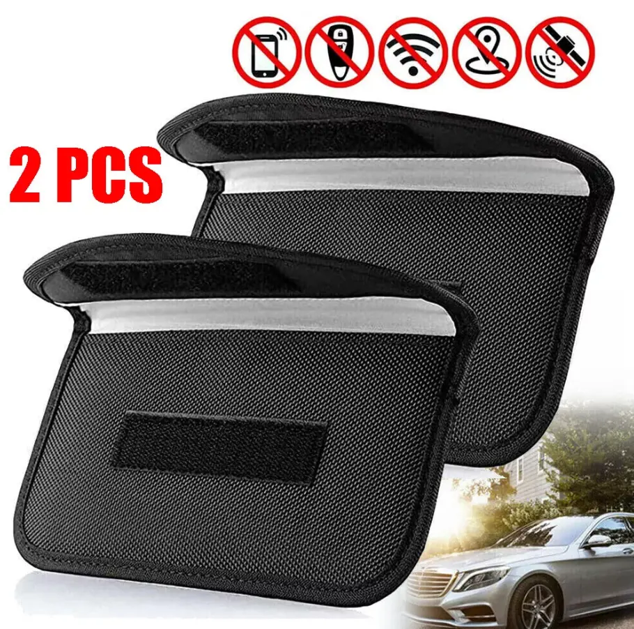 Men's Casual Faraday Wallet 2-Pack, Radiation & Electromagnetic Protection Signal Shielding Case for Cell Phones, Credit Cards & Access Cards