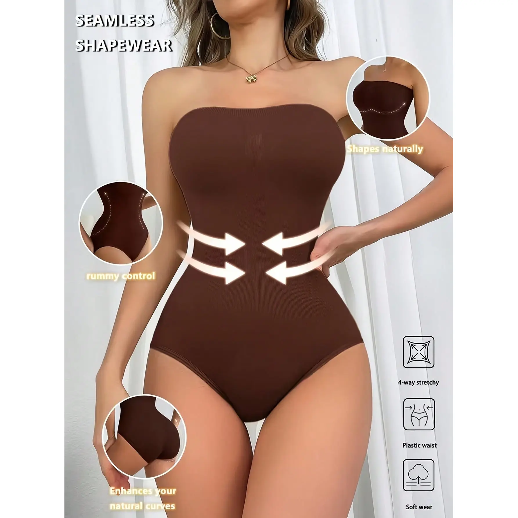 Seamless Breathable Tummy Control Shapewear for Everyday Wear Smooths Tummy Flattens Love Handles Enhances Natural Shape Comfortable All Day Support Lightweight Flexible Fabric