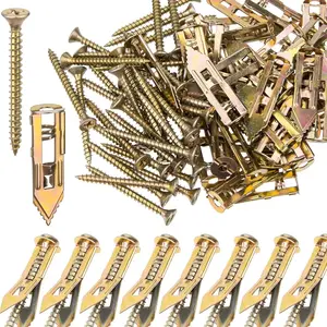 180 PCS Self-Drilling Drywall Anchors and Screws Kit 12x30mm No Pre-Drilling Supports Up to 66 lbs Galvanized Rust-Proof Durable for Home Office Organization