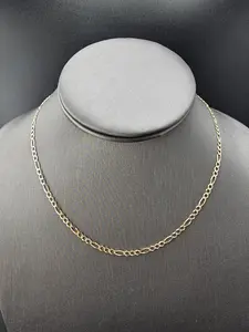14K Solid Gold Chain - Fancy Chain 16" for Elegant Outfits & Special Occasions