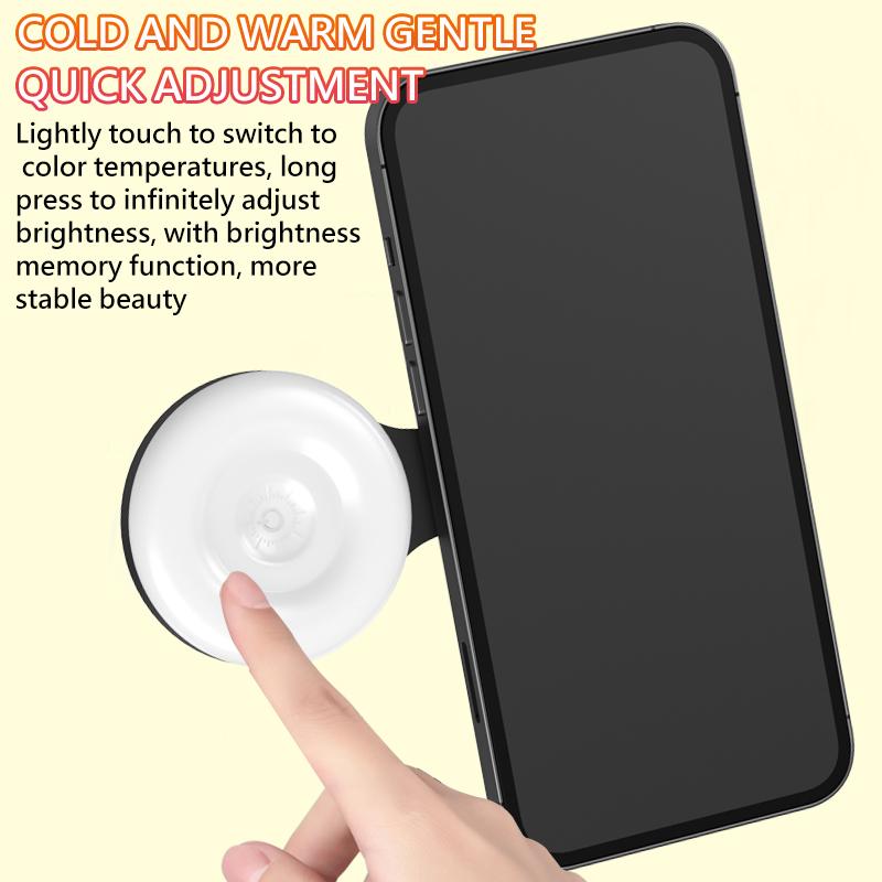 Magnetic Phone Selfie Light – Rechargeable LED Ring Light with 180° Flip, Portable Fill Light for Makeup, Live Streaming & Video Calls