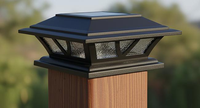 Siedinlar Solar Post Cap Lights, 2Modes Warm & Cool White (3000K/6000K), Outdoor Fence Deck Railing Lights for 4x4 5x5 6x6 Wood/Vinyl Posts, Waterproof Solar Powered Patio, Yard & Garden Decor, Black/White (2 Pack)