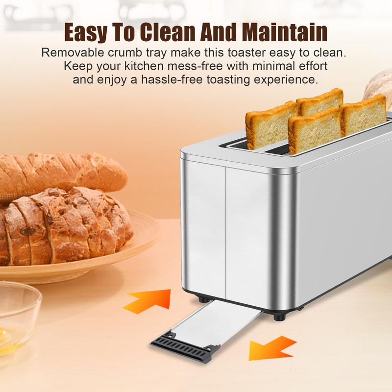 TazTir Bread Maker Machine, 5 Bread Types & 6 Shade Settings, 900W, Defrost Bagel Cancel Functions, Easy Clean Storage Household Kitchen Appliances