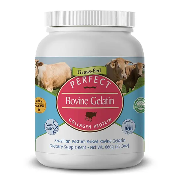 Bovine Gelatin Powder, 100% Beef Gelatin Collagen Protein for Healthy Skin, Joints & Bone Support, Unflavored, 660g