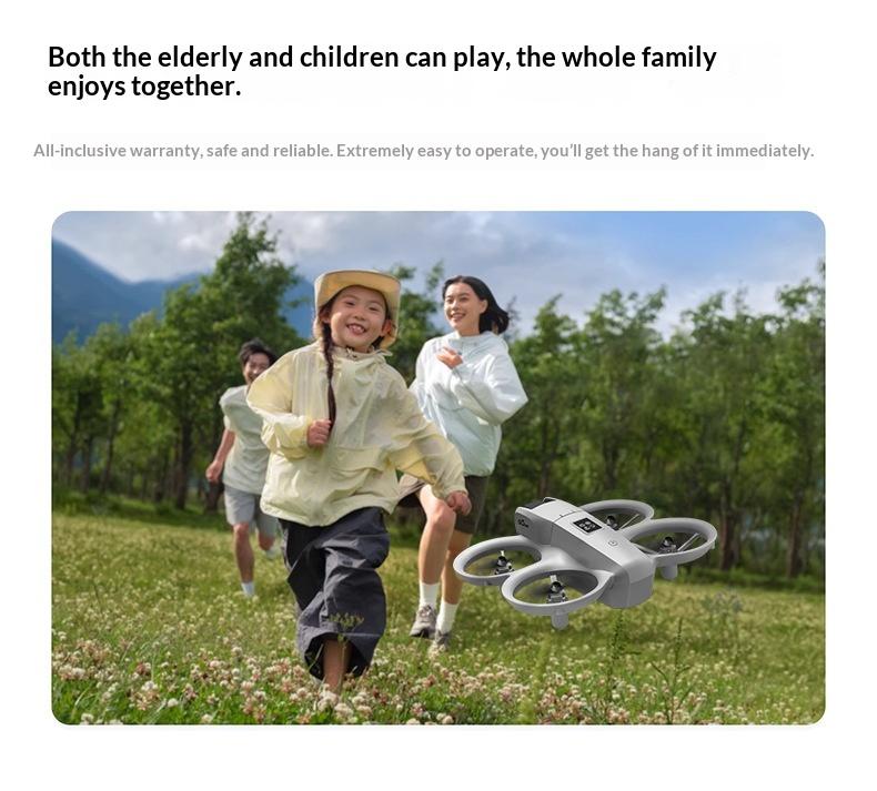 Small UAV Drone Optical Flow Positioning Stable Hovering Flight Dual Camera Aerial Photography Quadcopter Propeller Guard Foldable Design Easy Control Beginner Friendly Outdoor Flying Toy