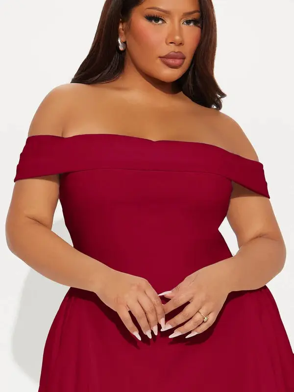 strapless open back dress Elora Dress in Red by Lexi main image 1