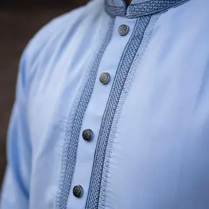 Classic Sky Blue Embroidered Men’s Punjabi